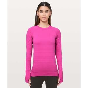 Lululemon Sonic Pink Rest Less Pullover Longsleeve Sz 4-6 Excellent Condition!
